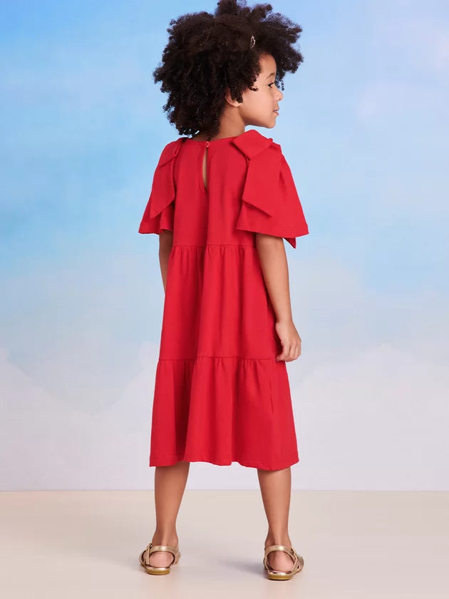 Vestido Vermelho com Laço - Momi