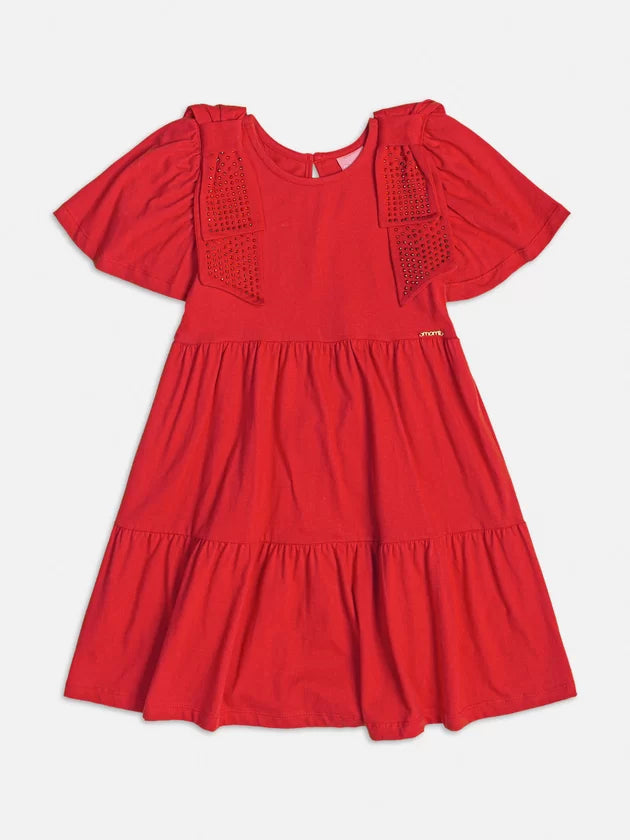 Vestido Vermelho com Laço - Momi