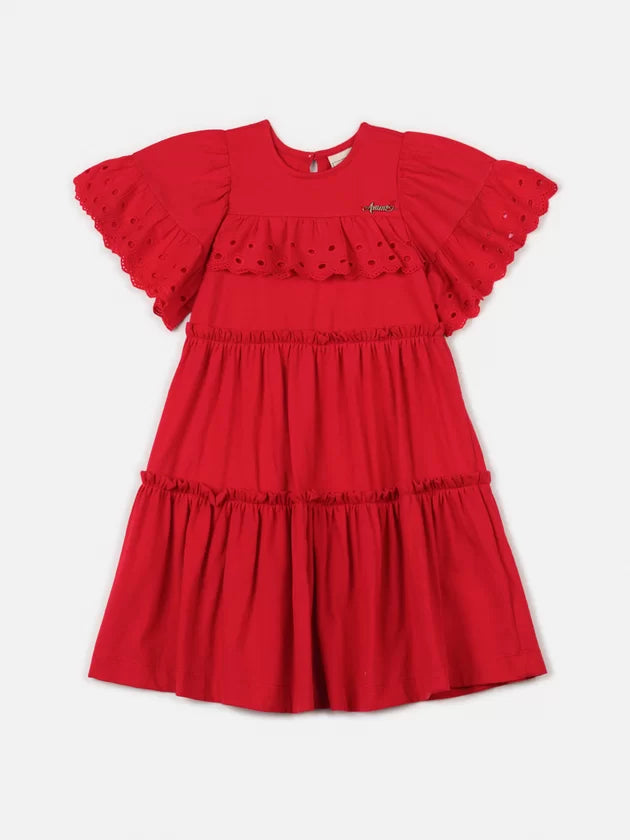 Vestido Vermelho de Babados - Animê