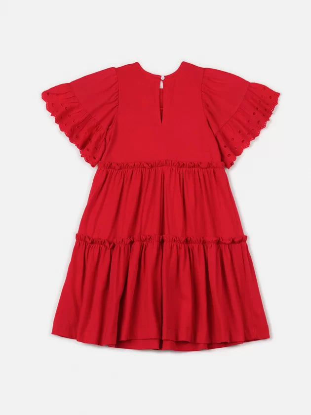 Vestido Vermelho de Babados - Animê