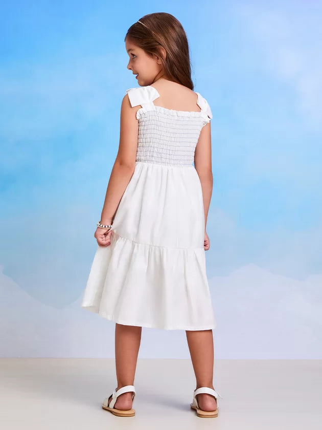 Vestido Off White com Flores - Momi