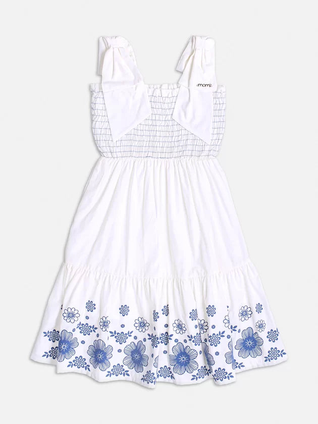 Vestido Off White com Flores - Momi