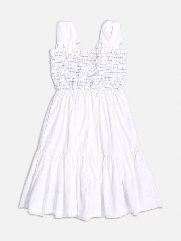 Vestido Off White com Flores - Momi