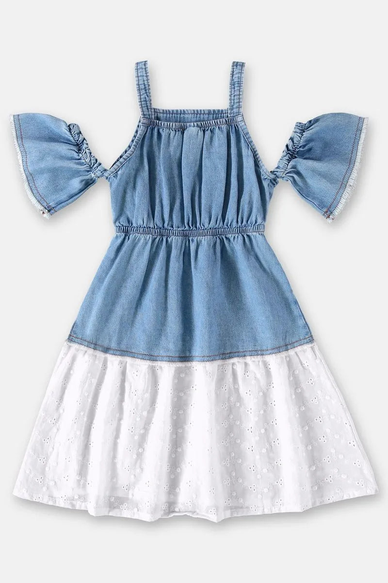 Vestido Jeans com Laise - Up Baby