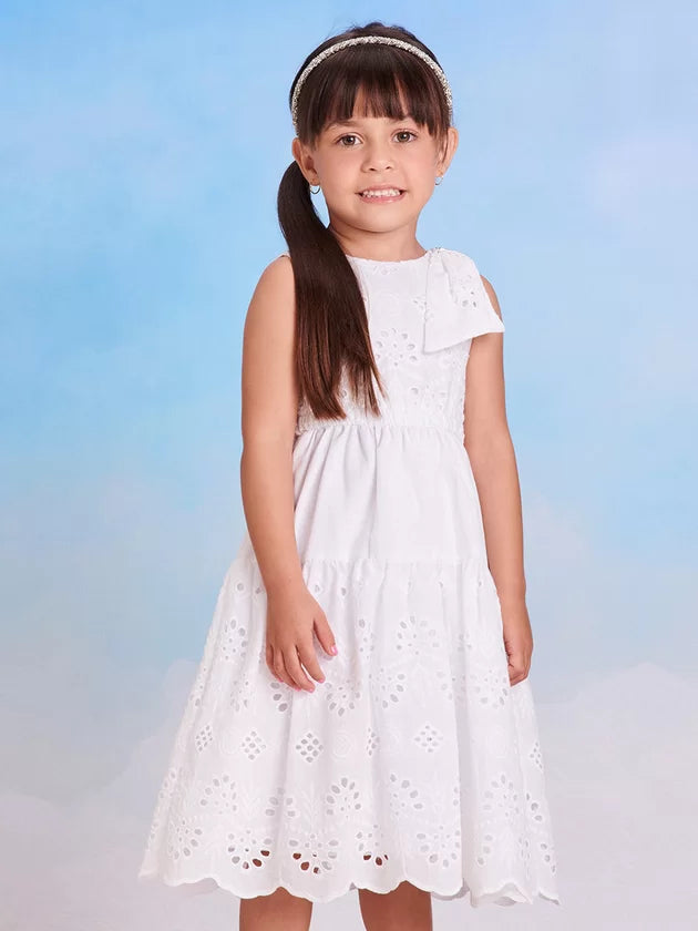 Vestido Branco com Laço - Momi