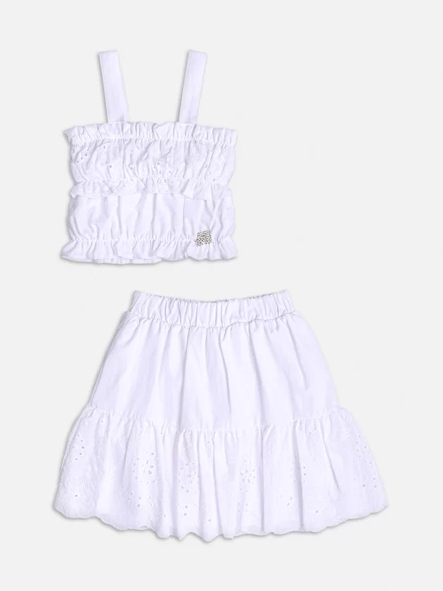 Conjunto Branco com Laise - Momi