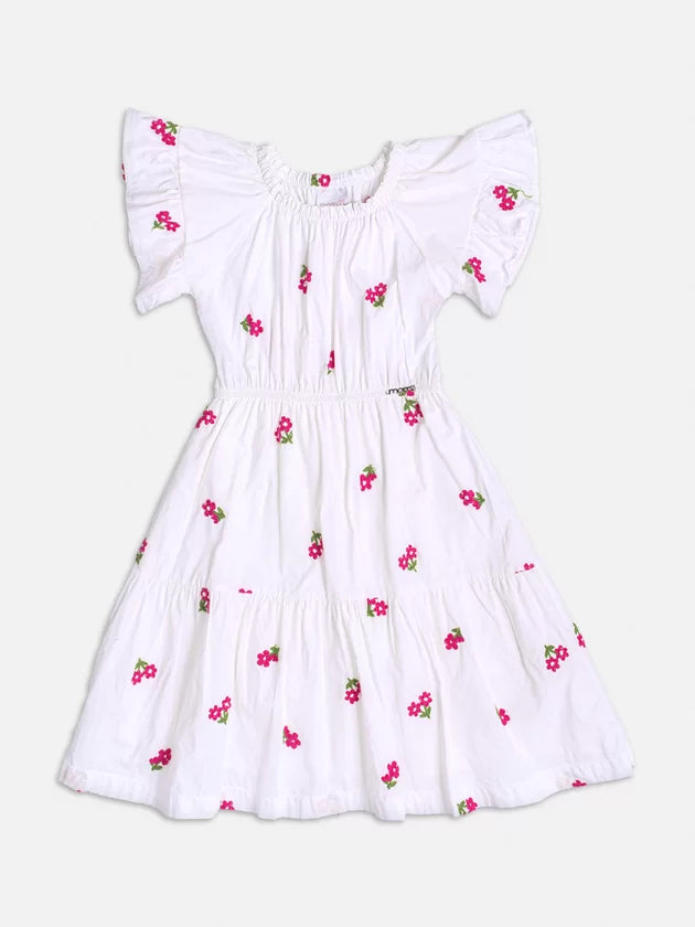 Vestido Branco de Flores - Momi