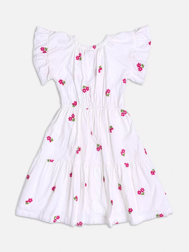 Vestido Branco de Flores - Momi