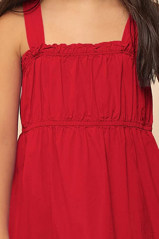 Vestido Vermelho em Tricoline - Bug Bee