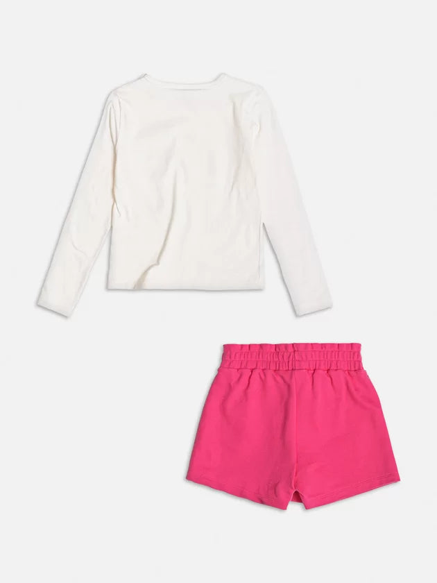 Conjunto Off e Saia Pink - Momi