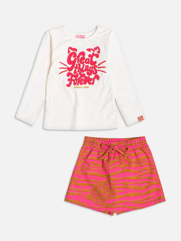 Conjunto Short Saia Tigre - Momi