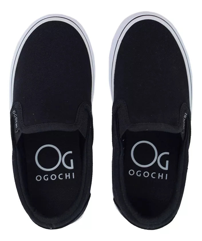 Sapatenis em Lona Preto Infantil - Ogochi