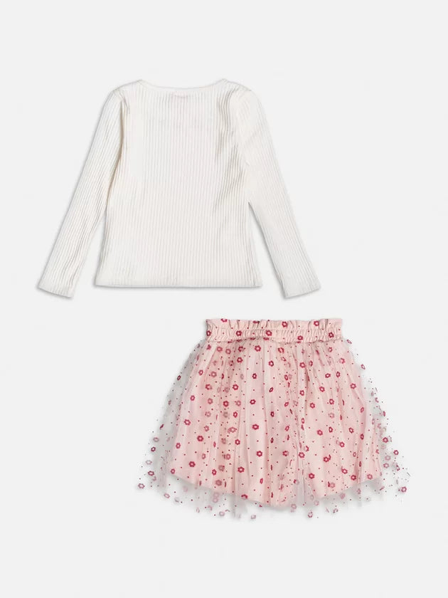 Conjunto de Tule com Flores - Momi