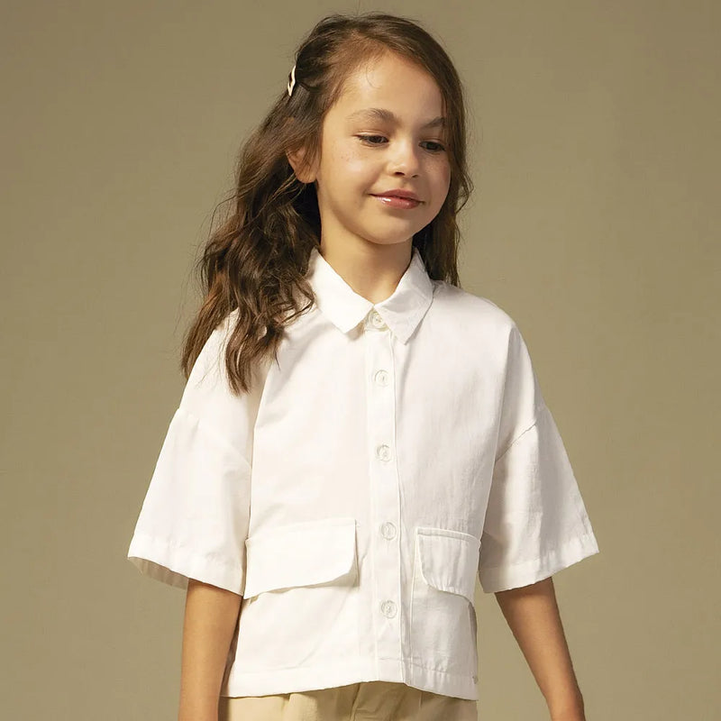 Camisa Tricoline Off White - Bug Bee