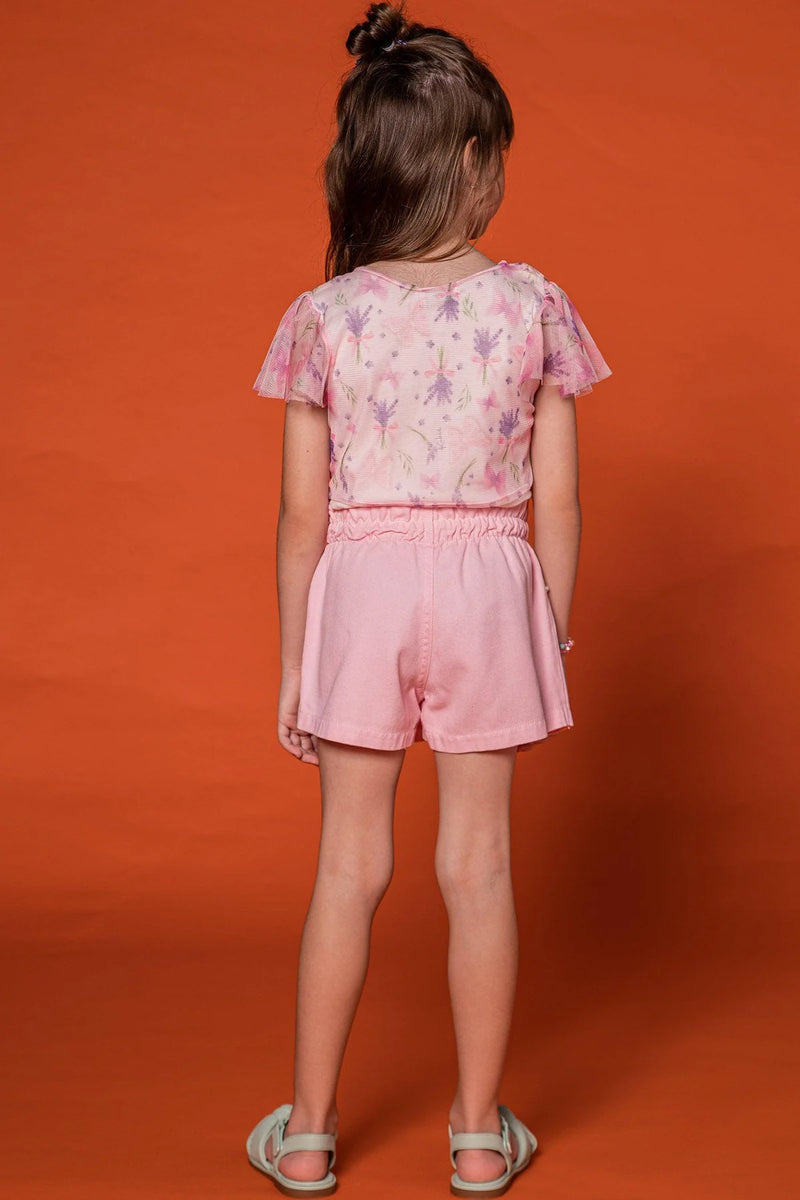 Conjunto Rosa de Tule - Kukiê