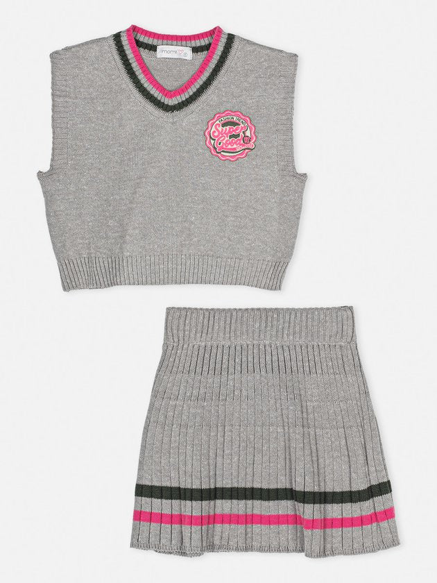 CONJUNTO CHEERLEADER CINZA