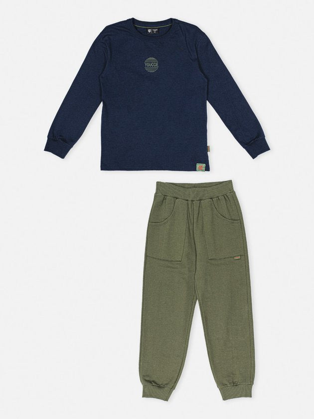 Conjunto Infantil Marinho com Verde - Youccie