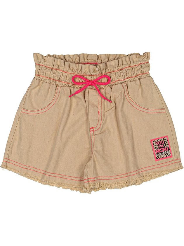 Shorts De Sarja Bege Infantil Momi