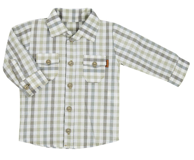 Camisa Creme Xadrez - Grow Up