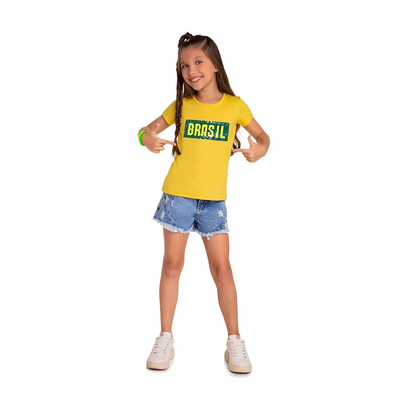 camiseta brasil feminina - kyly