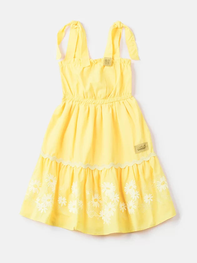 Vestido Amarelo com Bordados - Animê