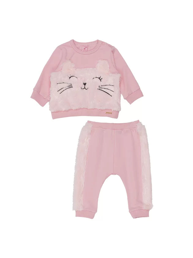 Conjunto de Gatinho Rosa Bebê Momi