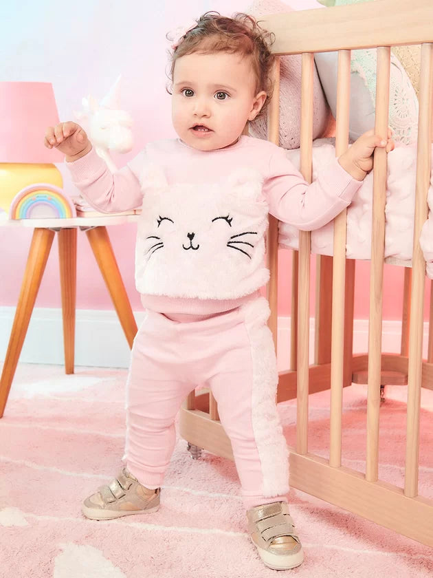 Conjunto de Gatinho Rosa Bebê Momi