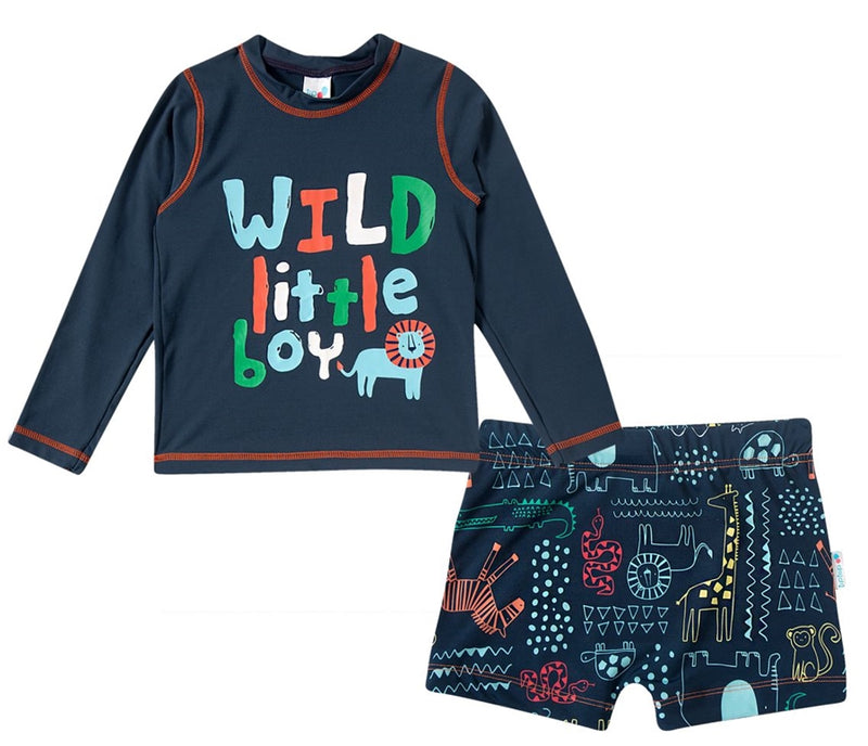 Conjunto praia Kids safari lycra proteção uv50+ - Tip Top